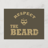 ひげを生やしたおもしろいことわざを尊重する シーズンポストカード (正面)
