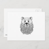 ひげを生やしたクマ製品 ポストカード (正面/裏面)
