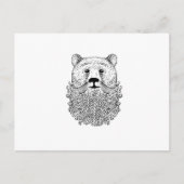 ひげを生やしたクマ製品 ポストカード (正面)