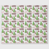 ひげを生やしたコリードッグ、バード、クリスマスツリー ラッピングペーパー (フラット)