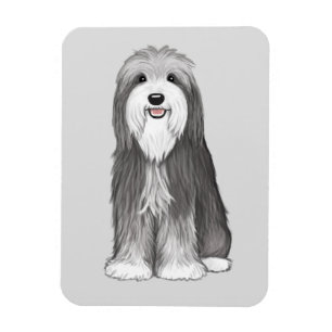 ひげを生やしたコリー漫画の犬 マグネット