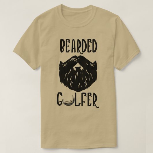 ひげを生やしたゴルファーのシャツ Tシャツ (デザイン正面)