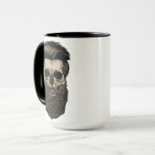 ひげを生やしたスカル マグカップ (正面左)