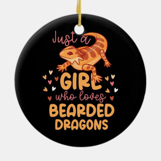 ひげを生やしたドラゴンが大好きな女の子 セラミックオーナメント (裏面)