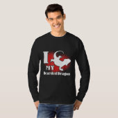ひげを生やしたドラゴンが大好き Tシャツ (正面フル)
