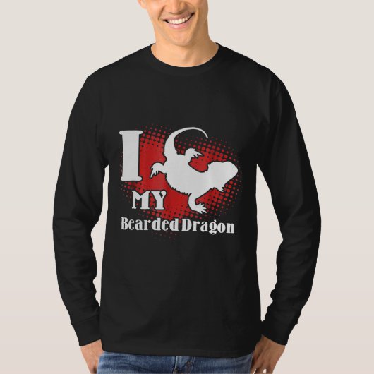 ひげを生やしたドラゴンが大好き Tシャツ (正面)