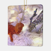 ひげを生やしたドラゴンの平和を地上に セラミックオーナメント (左)