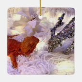 ひげを生やしたドラゴンの平和を地上に セラミックオーナメント (裏面)