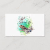 ひげを生やしたドラゴンの幾何学フレーム 名刺 (正面)