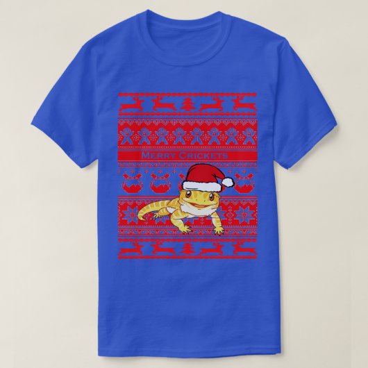 ひげを生やしたドラゴンの醜いクリスマス Tシャツ (デザイン正面)