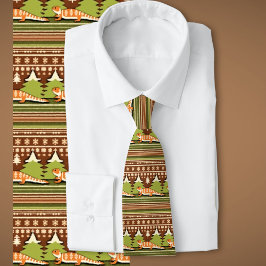 ひげを生やしたドラゴンの醜いセーターのクリスマス ネクタイ