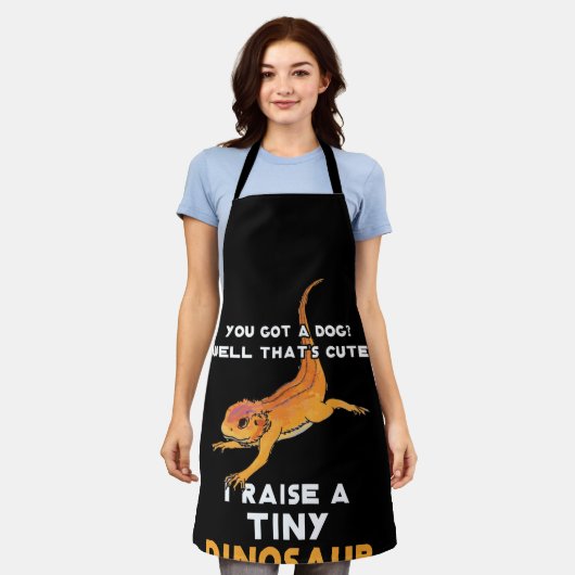 ひげを生やしたドラゴンの飼い主、ひげを生やしたドラゴンペット エプロン (着用した状態)