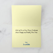 ひげを生やしたドラゴンクリスマスカードをチーク シーズンカード (内部)