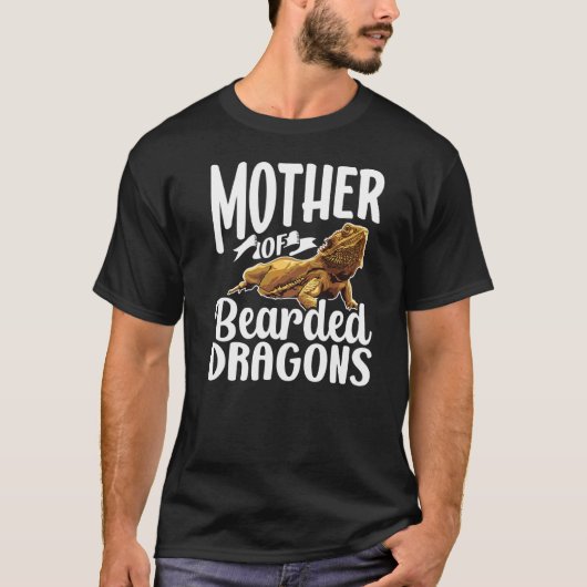 ひげを生やしたドラゴンズの母 Tシャツ (正面)