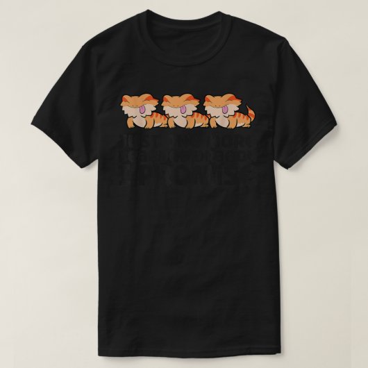 ひげを生やしたドラゴン爬虫類ペットD Tシャツ (デザイン正面)
