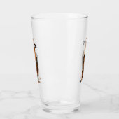 ひげを生やしたハゲワシ漫画イラストレーション タンブラーグラス (左)