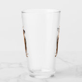 ひげを生やしたハゲワシ漫画イラストレーション タンブラーグラス (右)