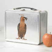 ひげを生やしたハゲワシ漫画イラストレーション メタルランチボックス (インサイチュ)