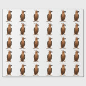 ひげを生やしたハゲワシ漫画イラストレーション ラッピングペーパー (フラット)