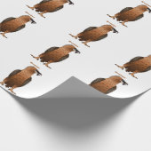 ひげを生やしたハゲワシ漫画イラストレーション ラッピングペーパー (角)