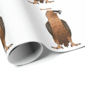 ひげを生やしたハゲワシ漫画イラストレーション ラッピングペーパー (ロールコーナー)