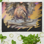 ひげを生やしたハゲワシ キッチンタオル (折り畳み)