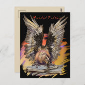 ひげを生やしたハゲワシ ポストカード (正面/裏面)