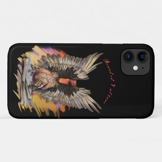 ひげを生やしたハゲワシ Case-Mate iPhoneケース (裏面(横))