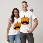 ひげを生やしたハロウィンのカボチャ Tシャツ (ユニセックス)