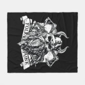 ひげを生やしたバイキング戦士 フリースブランケット (正面(横))