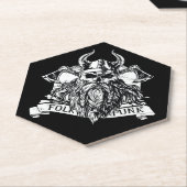 ひげを生やしたバイキング戦士 ペーパーコースター (アングル)