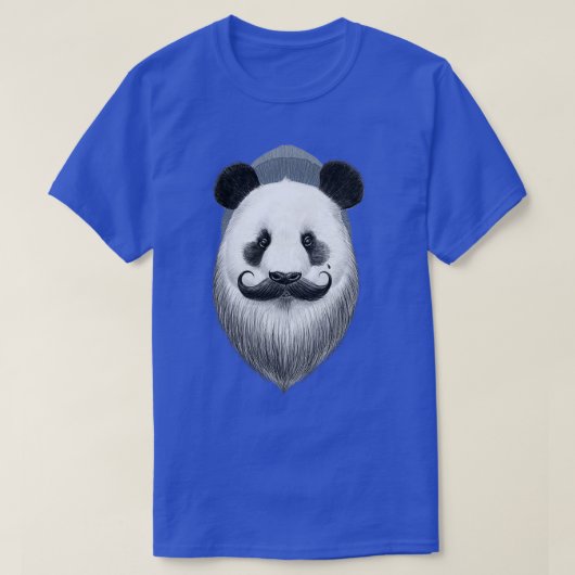 ひげを生やしたパンダ Tシャツ (デザイン正面)