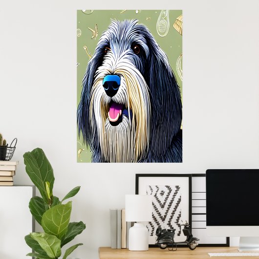 ひげを生やしたポートレート | AIアートポスター ポスター (ホームオフィス)