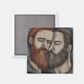 ひげを生やした二人の男 マグネット (正面/裏面)