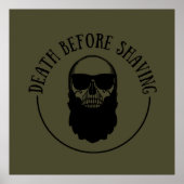 ひげを生やした引用文おもしろいひげことわざギフト ポスター (正面)