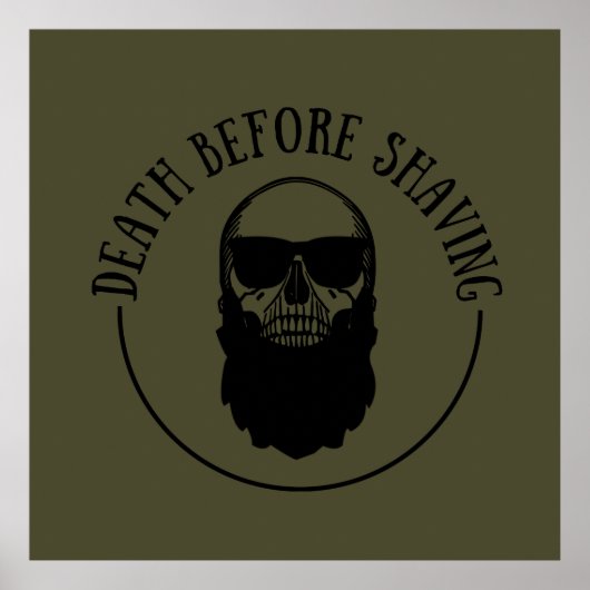 ひげを生やした引用文おもしろいひげことわざギフト ポスター (正面)