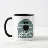 ひげを生やした引用文おもしろいひげことわざギフト マグカップ (左)