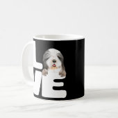 ひげを生やした愛犬 コーヒーマグカップ (正面左)