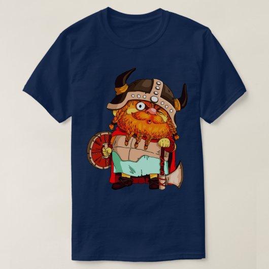 ひげを生やした戦士 Tシャツ (デザイン正面)
