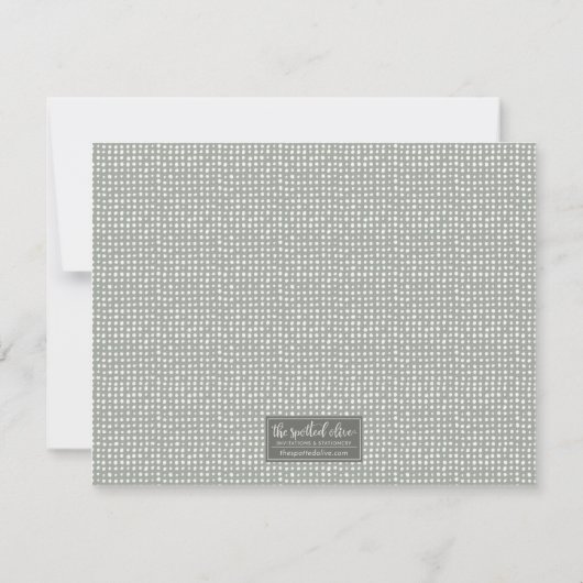 ひげを生やした男性の文房具 ノートカード (裏面)