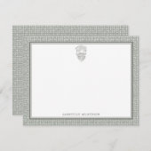 ひげを生やした男性の文房具 ノートカード (正面/裏面)