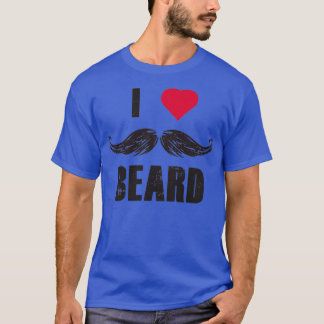 ひげを生やした男性ビーズラブギフトクラシックTシャツ Tシャツ