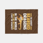 ひげを生やした竜は爬虫類に属する フリースブランケット (正面(横))