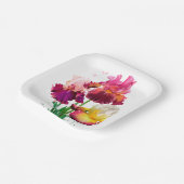 ひげを生やした虹彩と水の色絵画の跳ね ペーパープレート (傾斜あり)