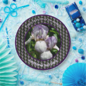 ひげを生やした虹彩の花パーソナライズされたパーティー ペーパープレート (パーティー)