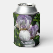ひげを生やした虹彩パーソナライズされた花 缶クーラー (缶裏面)