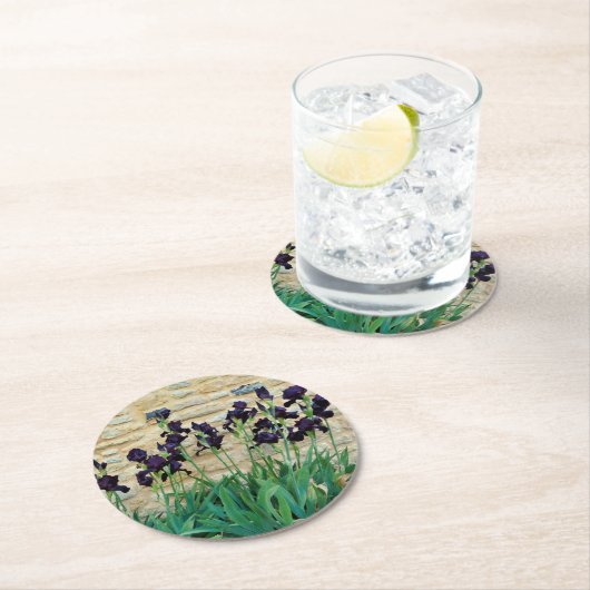 ひげを生やした虹彩 ラウンドペーパーコースター (インサイチュ)