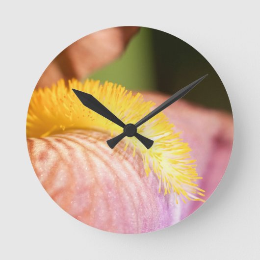 ひげを生やした虹彩 ラウンド壁時計 (正面)