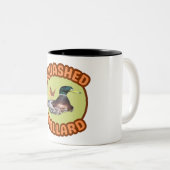 ひげを生やした野鳥観察スクアッシュマラード ツートーンマグカップ (正面右)