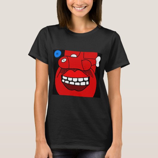 ひげを生やした魚人1 Tシャツ (正面)